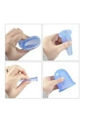 SİLİKON MASAJ KUPASI SETİ 5'Lİ MAVİ