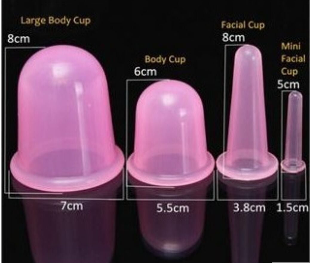 SİLİKON MASAJ KUPASI SETİ 5'Lİ PEMBE