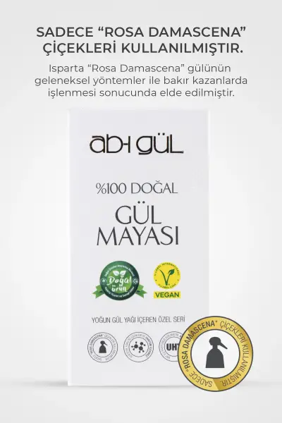 %100 Saf Gül Mayası 100 ML | Eşsiz Rosa Damascena Güllerinden