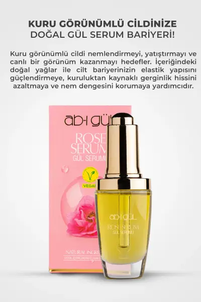 Nemlendirici Gül Serumu 30 ML | Rose Serum - Vegan